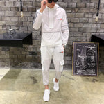 Tsingyi Reflective Multi-pocket Shirts+Ankle-length Cargo pants 2pcs Sets Tracksuit Men Women Couples Streetwear Reflect Sets
