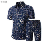Short Sleeve Polo Shirt 2 Piece Men Set Suit Casual Shorts Camo Golden  Sport Wear Floral Beach Hawaiian Shirt Print Graphic