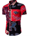 Short Sleeve Polo Shirt 2 Piece Men Set Suit Casual Shorts Camo Golden  Sport Wear Floral Beach Hawaiian Shirt Print Graphic