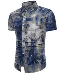 Short Sleeve Polo Shirt 2 Piece Men Set Suit Casual Shorts Camo Golden  Sport Wear Floral Beach Hawaiian Shirt Print Graphic