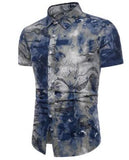 Short Sleeve Polo Shirt 2 Piece Men Set Suit Casual Shorts Camo Golden  Sport Wear Floral Beach Hawaiian Shirt Print Graphic
