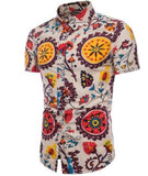 Short Sleeve Polo Shirt 2 Piece Men Set Suit Casual Shorts Camo Golden  Sport Wear Floral Beach Hawaiian Shirt Print Graphic