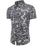 Short Sleeve Polo Shirt 2 Piece Men Set Suit Casual Shorts Camo Golden  Sport Wear Floral Beach Hawaiian Shirt Print Graphic
