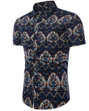 Short Sleeve Polo Shirt 2 Piece Men Set Suit Casual Shorts Camo Golden  Sport Wear Floral Beach Hawaiian Shirt Print Graphic