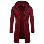 Mens New Style Autumn Winter Coat Warm  Trench New Fashion Long Overcoat Casual Solid Outwear Cardigan