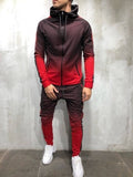 ZOGAA 2019 Brand New Men Tracksuit 2 Piece Set 3D Gradient Color Casual Hoodies Sweatshirt and Pants Sportswear Joggers Men Sets