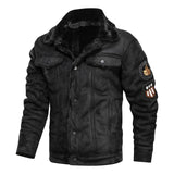 Winter Fur Leather Jacket Mens Suede Leather Jackets Men Faux Fur Thick Warm Suede Jacket Men Motorcycle Jacket Men