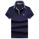Men's POLO Shirts Brand Cotton Short Sleeve Camisas solid embroidery Polo Summer Stand Collar Male Polo Shirt plus size 4XL