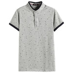 2019 Summer Guitar Printed Stand Collar Polo Shirt Men Short Sleeve Casual Men Shirts Slim Fit Polo Homme Cotton Mens Polos