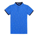 2019 Summer Guitar Printed Stand Collar Polo Shirt Men Short Sleeve Casual Men Shirts Slim Fit Polo Homme Cotton Mens Polos