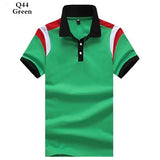 Polo shirt men jersey Short sleeve casual polo New spell color breathable Male polo homme Lapel t shirt