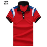 Polo shirt men jersey Short sleeve casual polo New spell color breathable Male polo homme Lapel t shirt