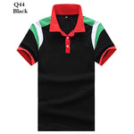 Polo shirt men jersey Short sleeve casual polo New spell color breathable Male polo homme Lapel t shirt