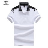 Polo shirt men jersey Short sleeve casual polo New spell color breathable Male polo homme Lapel t shirt