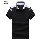 Polo shirt men jersey Short sleeve casual polo New spell color breathable Male polo homme Lapel t shirt