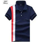 Polo shirt men jersey Short sleeve casual polo New spell color breathable Male polo homme Lapel t shirt