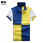 Polo shirt men jersey Short sleeve casual polo New spell color breathable Male polo homme Lapel t shirt