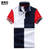 Polo shirt men jersey Short sleeve casual polo New spell color breathable Male polo homme Lapel t shirt
