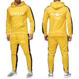 2019 Fashion Hoodie Men's Sweatshirt Jogger Sports Pants Set 23 Print Tracksuit Men's Set Winter Hoodie Pants 2 Piece Set