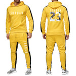 2019 Fashion Hoodie Men's Sweatshirt Jogger Sports Pants Set 23 Print Tracksuit Men's Set Winter Hoodie Pants 2 Piece Set