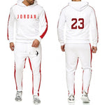 2019 Fashion Hoodie Men's Sweatshirt Jogger Sports Pants Set 23 Print Tracksuit Men's Set Winter Hoodie Pants 2 Piece Set