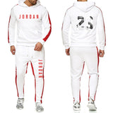 2019 Fashion Hoodie Men's Sweatshirt Jogger Sports Pants Set 23 Print Tracksuit Men's Set Winter Hoodie Pants 2 Piece Set