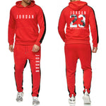 2019 Fashion Hoodie Men's Sweatshirt Jogger Sports Pants Set 23 Print Tracksuit Men's Set Winter Hoodie Pants 2 Piece Set