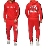 2019 Fashion Hoodie Men's Sweatshirt Jogger Sports Pants Set 23 Print Tracksuit Men's Set Winter Hoodie Pants 2 Piece Set