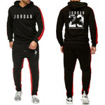 2019 Fashion Hoodie Men's Sweatshirt Jogger Sports Pants Set 23 Print Tracksuit Men's Set Winter Hoodie Pants 2 Piece Set