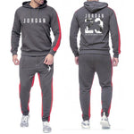 2019 Fashion Hoodie Men's Sweatshirt Jogger Sports Pants Set 23 Print Tracksuit Men's Set Winter Hoodie Pants 2 Piece Set