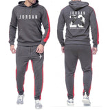 2019 Fashion Hoodie Men's Sweatshirt Jogger Sports Pants Set 23 Print Tracksuit Men's Set Winter Hoodie Pants 2 Piece Set