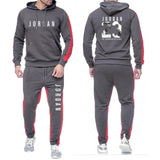 2019 Fashion Hoodie Men's Sweatshirt Jogger Sports Pants Set 23 Print Tracksuit Men's Set Winter Hoodie Pants 2 Piece Set