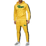 2019 New Brand men crocodile Tracksuit hoodie+sweatpants chandal hombre men thermal jogging homme Sportswear Fleece Thick Suit