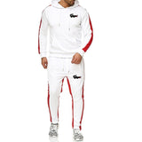 2019 New Brand men crocodile Tracksuit hoodie+sweatpants chandal hombre men thermal jogging homme Sportswear Fleece Thick Suit