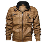 Mountainskin 7XL Men's PU Jacket Leather Coat Autumn Slim Fit Faux Leather Motorcycle Jackets Male Coats Brand Clothing SA591