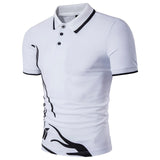summer new Polo shirt men short-sleeved casual Slim solid color Polo shirt shrink-proof quick-drying outdoor leisure POLO shirt