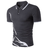 summer new Polo shirt men short-sleeved casual Slim solid color Polo shirt shrink-proof quick-drying outdoor leisure POLO shirt